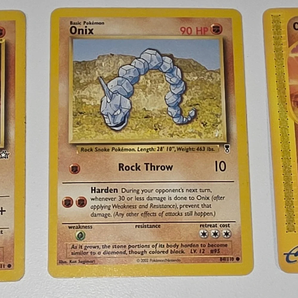 Pokemon Onix Card Lot Neo Genesis 69/111 Legendary 84/110 Aquapolis 98/147 TCG